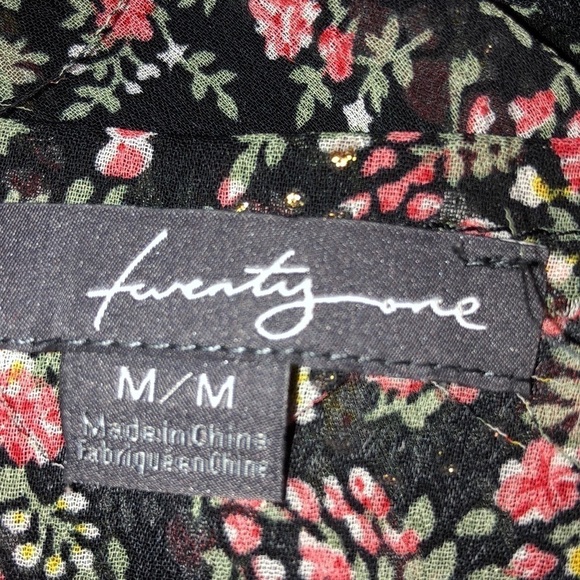 Twentyone Sheer Frayed Ruffle Feminine Dress Size Medium - Picture 9 of 9